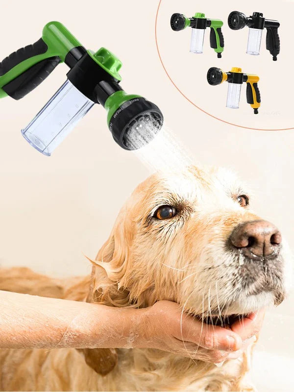 Lavadora para mascotas de alta presión con pistola de espuma ajustable 
