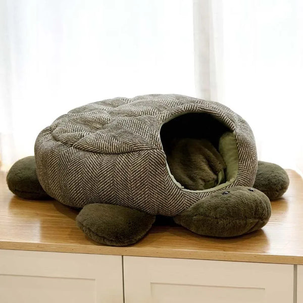 Turtle Wrapped-around Cat Sleeping Bag Bed  1
